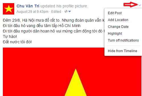 Làm thế nào để hiển thị lại hoạt động đã ẩn trên Timeline