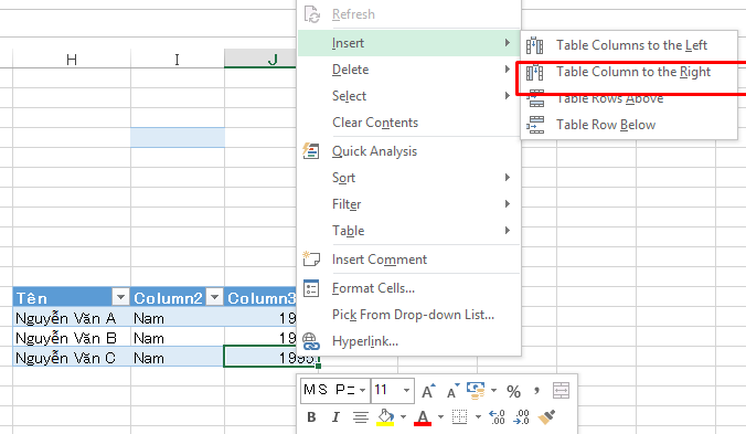 Cách tạo bảng và chỉnh sửa bảng trong Excel 2013 nhanh chóng