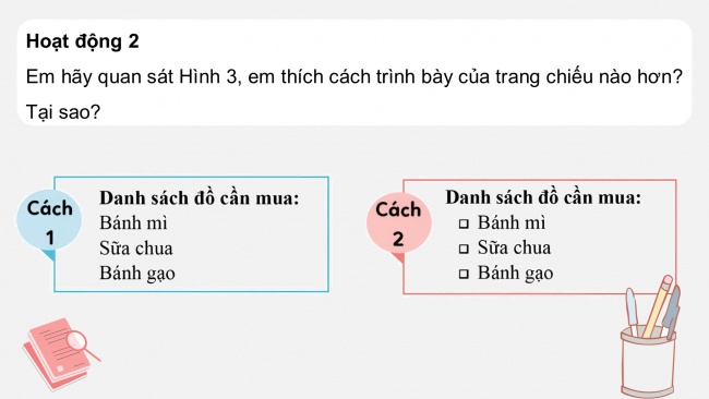 Soạn giáo án điện tử tin học 4 cánh diều Chủ đề E1 Bài 2: Định dạng văn bản trên trang chiếu