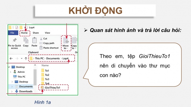 Soạn giáo án điện tử tin học 4 cánh diều Chủ đề C2 Bài 2: Di chuyển, sao chép thư mục và tệp