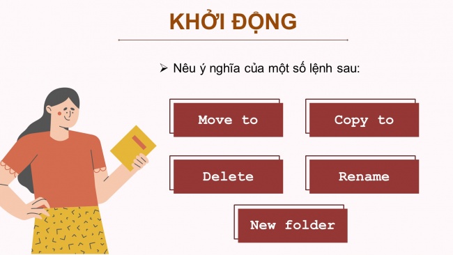 Soạn giáo án điện tử tin học 4 cánh diều Chủ đề C2 Bài 3: Thực hành tạo, sao chép, xoá thư mục và đổi tên, di chuyển tệp