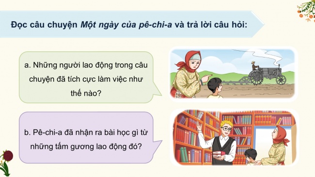 Soạn giáo án điện tử đạo đức 4 cánh diều Bài 6: Em tích cực tham gia lao động
