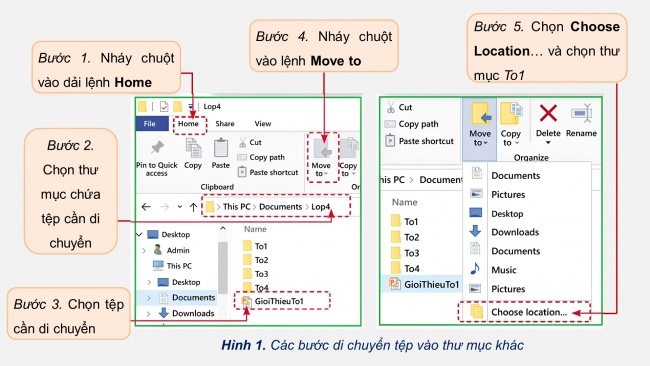 Soạn giáo án điện tử tin học 4 cánh diều Chủ đề C2 Bài 2: Di chuyển, sao chép thư mục và tệp