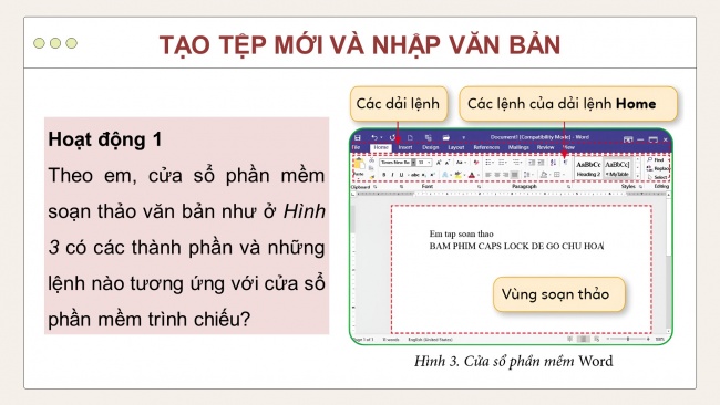 Soạn giáo án điện tử tin học 4 cánh diều Chủ đề E2 Bài 1: Làm quen với phần mềm soạn thảo văn bản