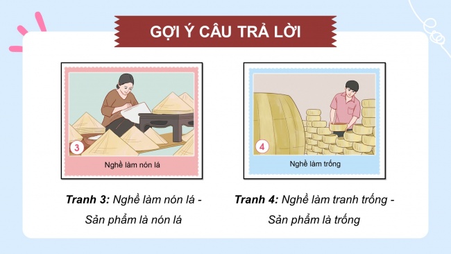 Soạn giáo án điện tử HĐTN 4 cánh diều Tuần 17: Nghề truyền thống quê em - Hoạt động 1, 2