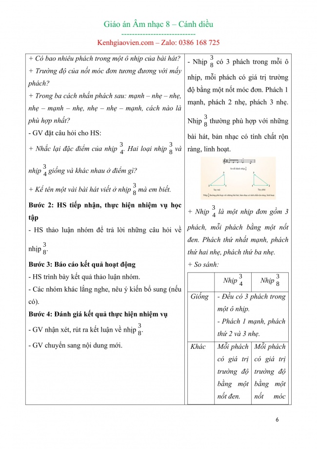  Giáo án âm nhạc 8 mới năm 2023 cánh diều