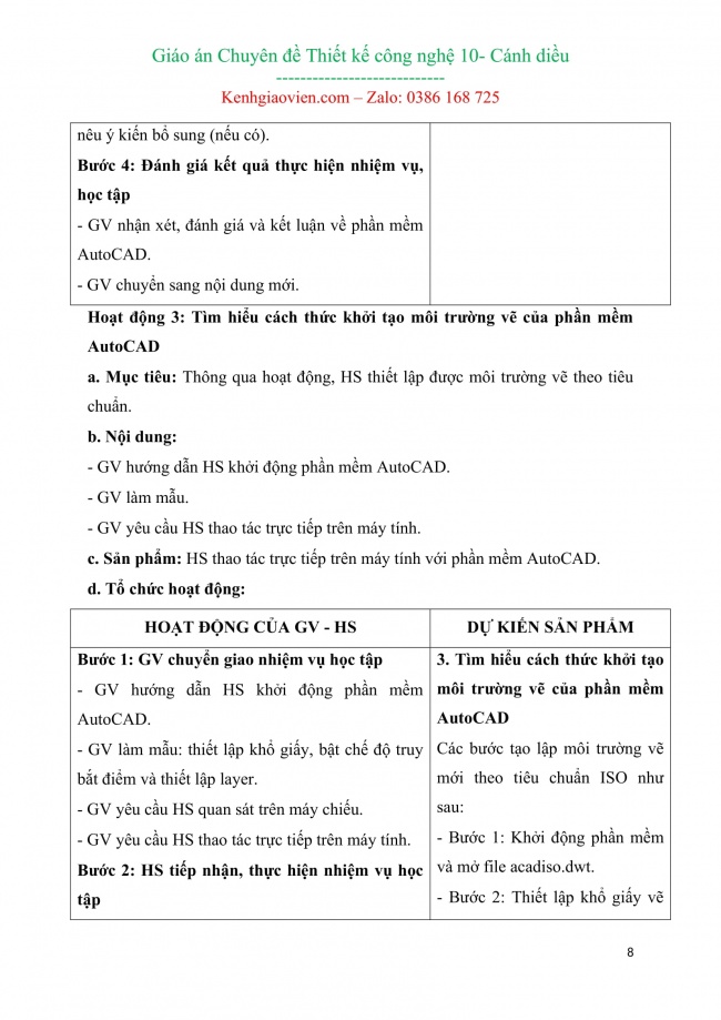 Giáo án word chuyên đề công nghệ thiết kế 10 cánh diều cả năm