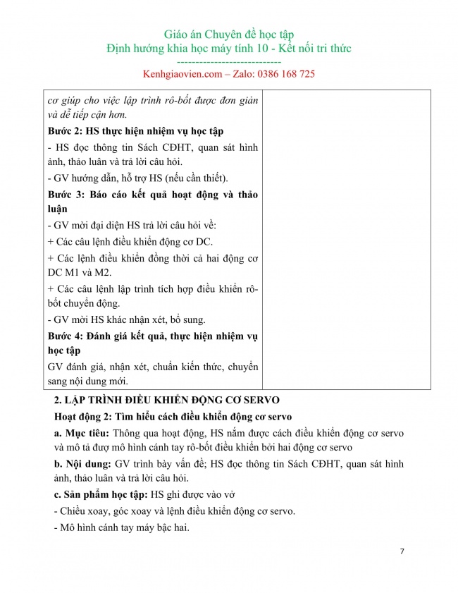 Giáo án word chuyên đề hướng khoa học máy tính 10 kết nối tri thức cả năm
