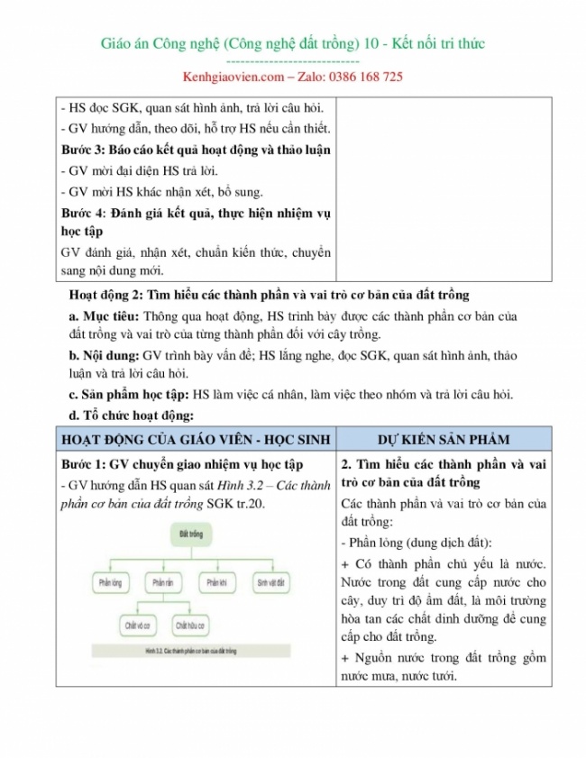 Tải GA word công nghệ trồng trọt 10 kết nối tri thức