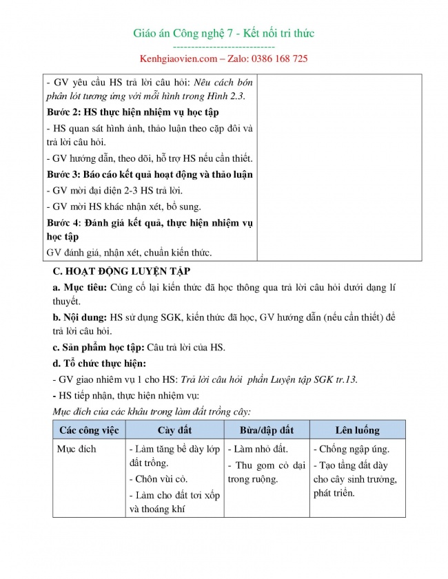 Tải GA word công nghệ 7 kết nối tri thức