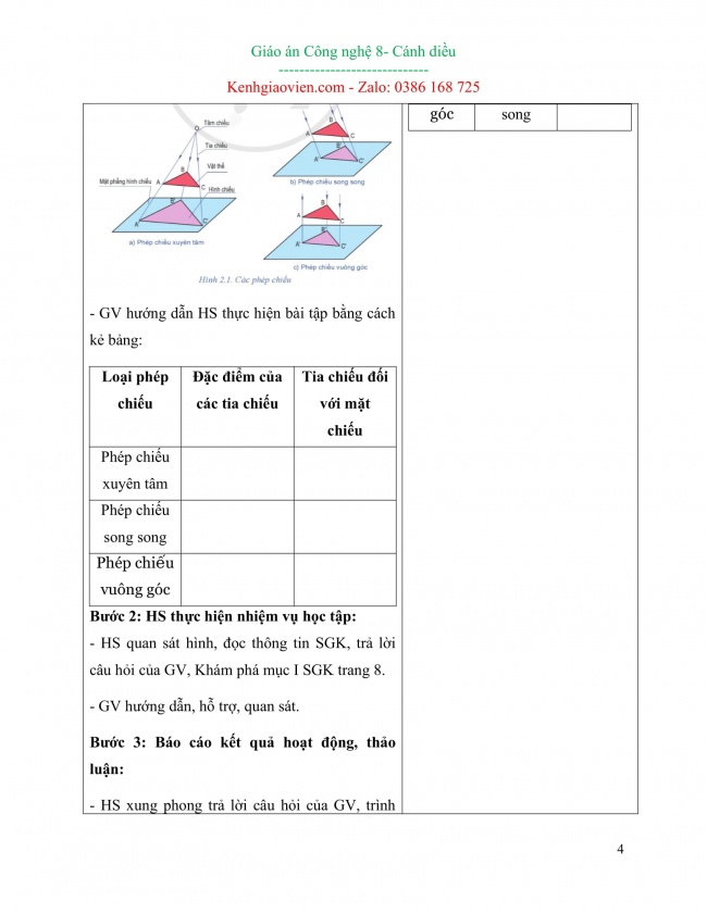 Giáo án công nghệ 8 mới năm 2023 cánh diều