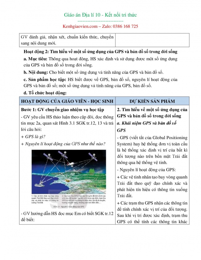 Tải GA word địa lí 10 kết nối tri thức