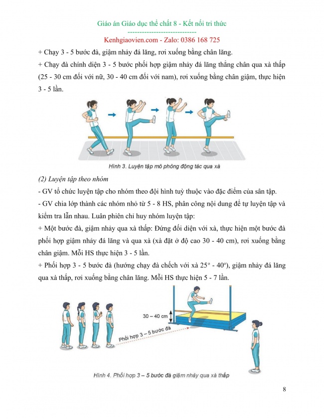 Giáo án thể dục 8 mới năm 2023 kết nối tri thức