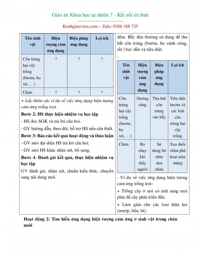 Tải GA word khoa học tự nhiên 7 kết nối tri thức