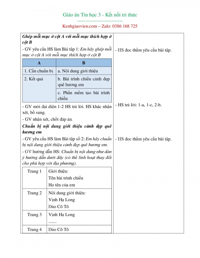 Tải GA word tin học 3 kết nối tri thức