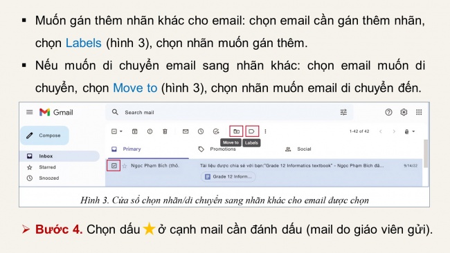 Soạn giáo án điện tử Tin học ứng dụng 11 Cánh diều Chủ đề C Bài 4: Thực hành một số tính năng hữu ích của dịch vụ thư điện tử