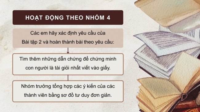 Soạn giáo án điện tử tiếng việt 4 CTST CĐ 3 Bài 6 Nói và nghe: Thuyết trình về trí tuệ và tài năng của con người