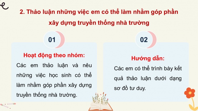 Soạn giáo án điện tử HĐTN 8 KNTT Chủ đề 1 HĐGDTCĐ: Xây dựng truyền thống nhà trường