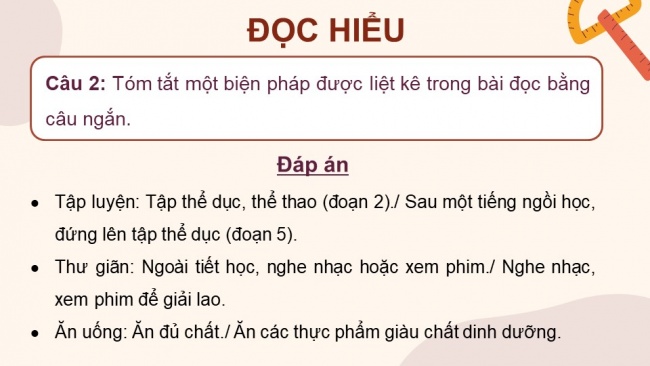 Soạn giáo án điện tử Tiếng Việt 4 CD Bài 9 Đọc 2: Để học tập tốt