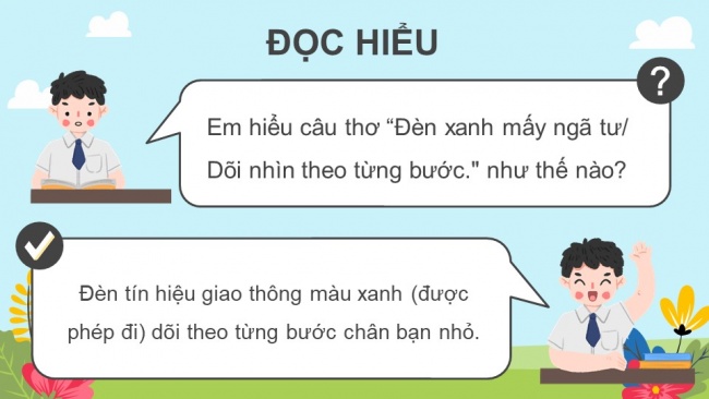 Soạn giáo án điện tử Tiếng Việt 4 CD Bài 9 Đọc 4: Buổi sáng đi học