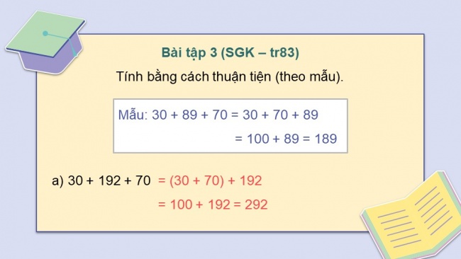 Soạn giáo án điện tử toán 4 KNTT Bài 24: Tính chất giao hoán và kết hợp của phép cộng