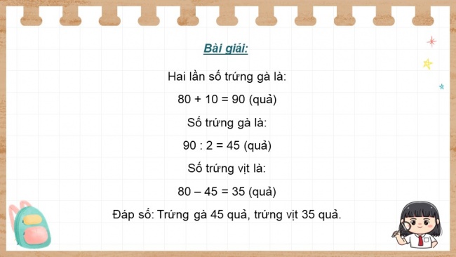 Soạn giáo án điện tử toán 4 KNTT Bài 25: Tìm hai số biết tổng và hiệu của hai số đó