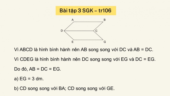 Soạn giáo án điện tử toán 4 KNTT Bài 31: Hình bình hành, hình thoi