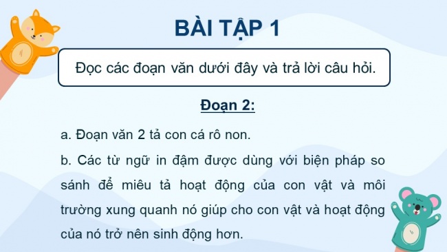 Soạn giáo án điện tử tiếng việt 4 KNTT Bài 27 Viết Luyện viết đoạn văn miêu tả con vật