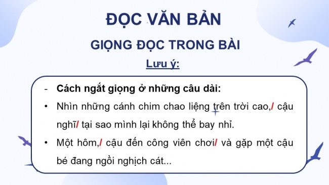 Soạn giáo án điện tử tiếng việt 4 KNTT Bài 30 Đọc Cánh chim nhỏ