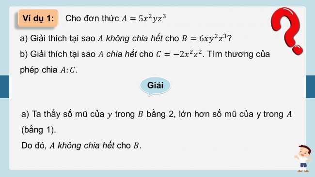 Soạn giáo án điện tử Toán 8 KNTT Bài 5: Phép chia đa thức cho đơn thức