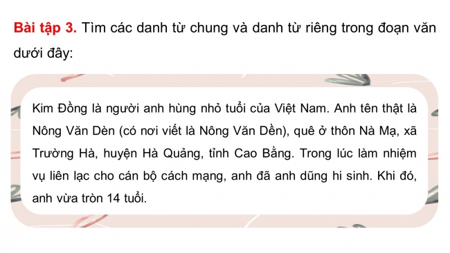 Soạn giáo án điện tử tiếng việt 4 KNTT Bài 3 Luyện từ và câu: Danh từ chung, danh từ riêng