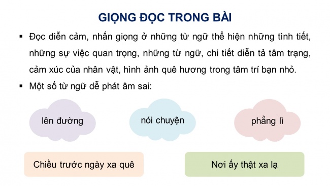 Soạn giáo án điện tử tiếng việt 4 KNTT Bài 16 Đọc: Trước ngày xa quê