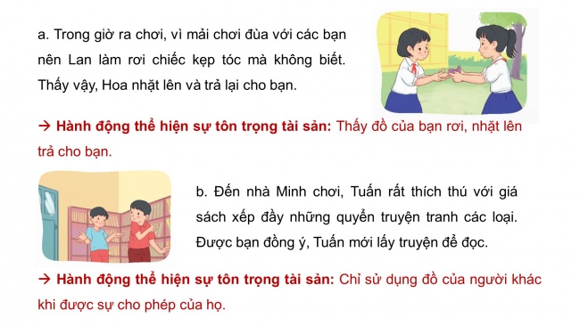 Soạn giáo án điện tử đạo đức 4 KNTT Bài 4: Tôn trọng tài sản của người khác