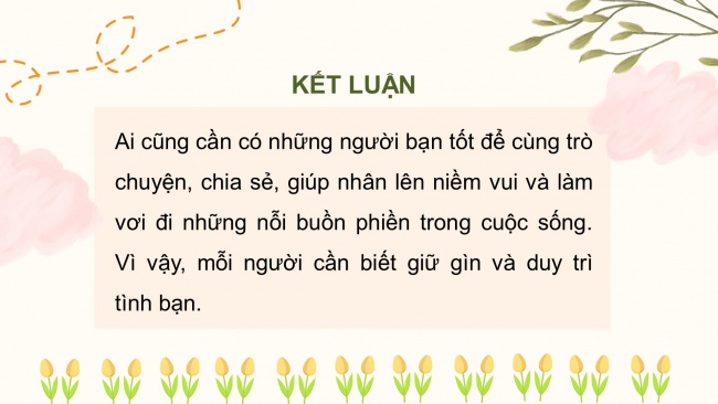 Soạn giáo án điện tử đạo đức 4 KNTT Bài 7: Duy trì quan hệ bạn bè