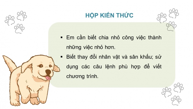 Soạn giáo án điện tử tin học 4 KNTT bài 15: Tạo chương trình máy tính để diễn tả ý tưởng