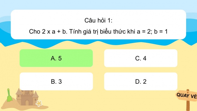 Soạn giáo án điện tử toán 4 CTST Bài 11: Biểu thức có chứa chữ (tiếp theo)