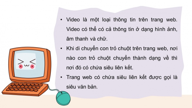 Soạn giáo án điện tử tin học 4 CTST Bài 3: Thông tin trên trang web