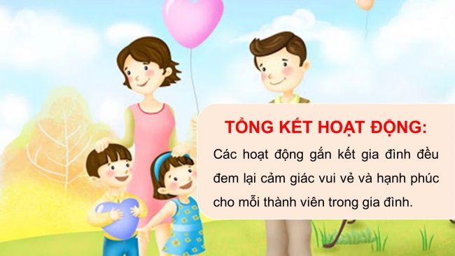 Soạn giáo án điện tử HĐTN 4 CTST bản 2 Tuần 6: HĐGDTCĐ - Kế hoạch hoạt động gắn kết yêu thương của gia đình