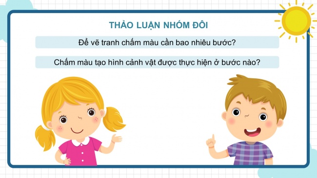 Soạn giáo án điện tử mĩ thuật 4 CTST bản 1 Bài 2: Tranh chấm màu