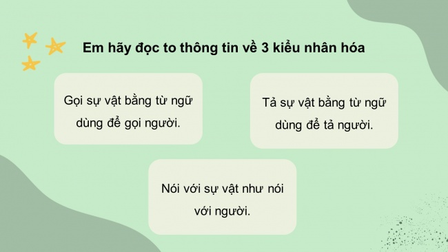 Soạn giáo án điện tử tiếng việt 4 cánh diều Bài 3 Luyện từ và câu 2: Luyện tập về nhân hoá