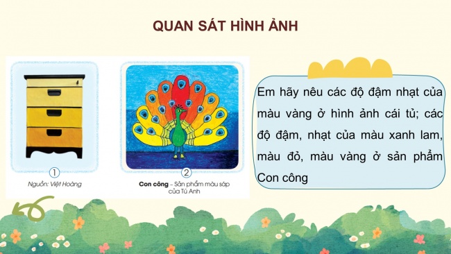 Soạn giáo án điện tử mĩ thuật 4 cánh diều Bài 1: Đậm, nhạt khác nhau của màu