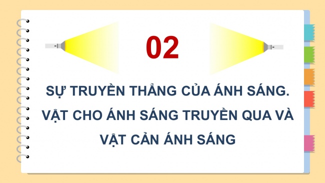 Soạn giáo án điện tử khoa học 4 cánh diều Bài 7: Sự truyền ánh sáng