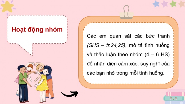 Soạn giáo án điện tử HĐTN 4 cánh diều Tuần 8: Cảm xúc của em - Hoạt động 3, 4