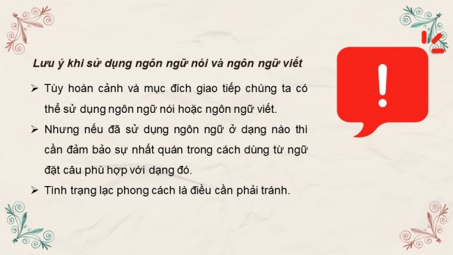 Soạn giáo án điện tử ngữ văn 11 KNTT Bài 3 TH tiếng Việt: Đặc điểm cơ bản của ngôn ngữ nói và ngôn ngữ viết (tiếp theo)