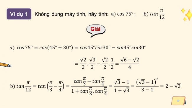 Soạn giáo án điện tử toán 11 KNTT Bài 2: Công thức lượng giác