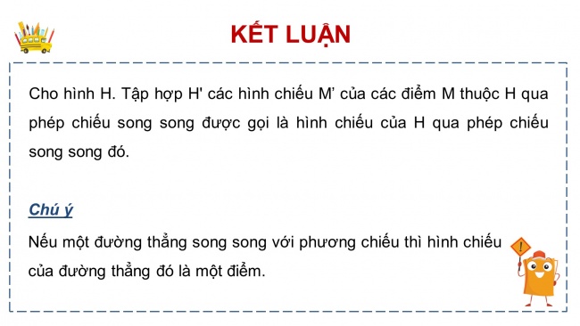 Soạn giáo án điện tử toán 11 KNTT Bài 14: Phép chiếu song song