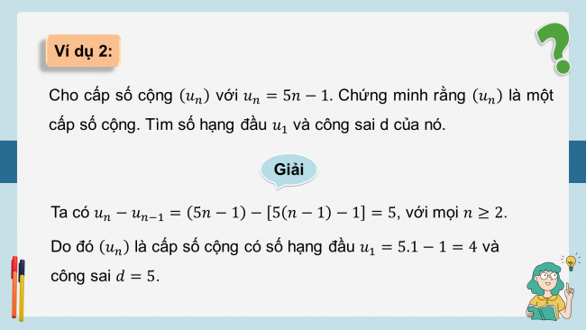 Soạn giáo án điện tử toán 11 KNTT Bài 6: Cấp số cộng