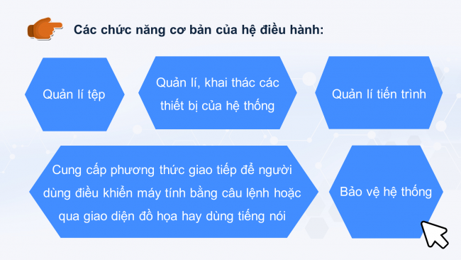 Soạn giáo án điện tử Tin học ứng dụng 11 Cánh diều Chủ đề A Bài 3: Khái quát về hệ điều hành