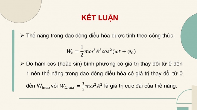 Soạn giáo án điện tử vật lí 11 CTST Bài 3: Năng lượng trong dao động điều hoà