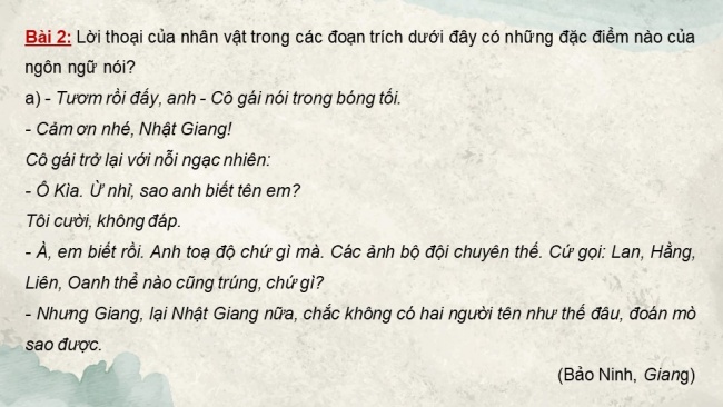 Soạn giáo án điện tử ngữ văn 11 CTST Bài 3 TH tiếng Việt: Đặc điểm cơ bản của ngôn ngữ nói